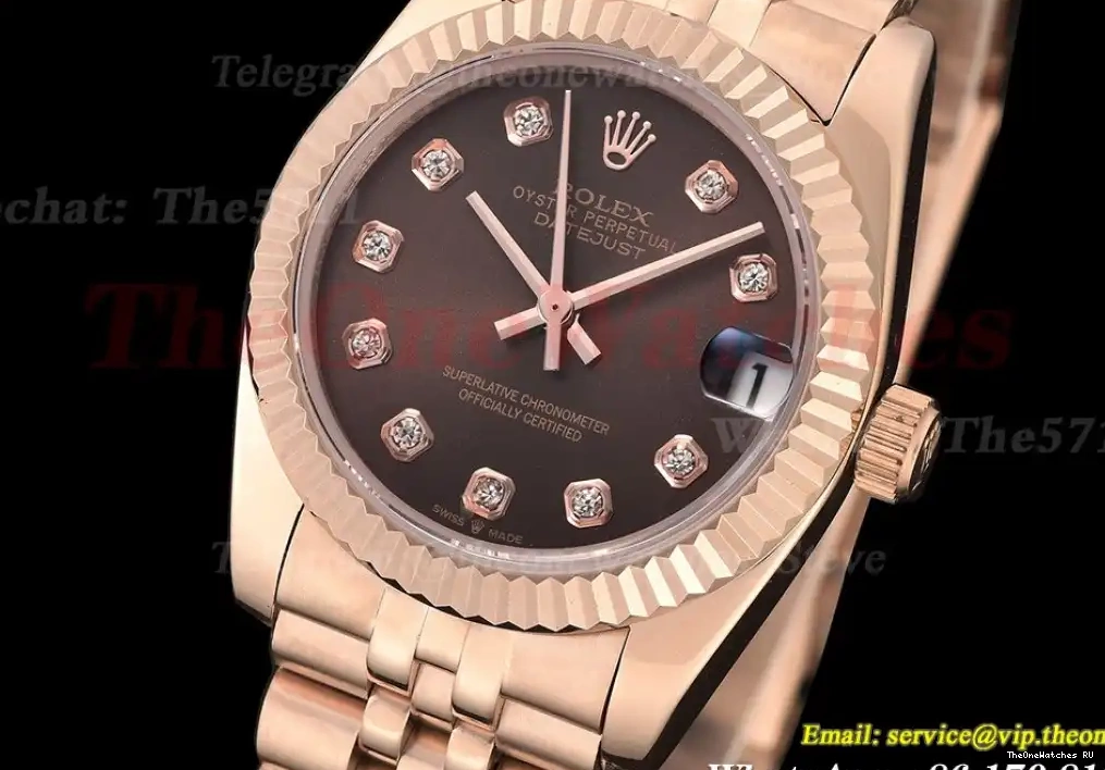 MY8215 31mm RG Datejust Dia RG GDF Brown 0405